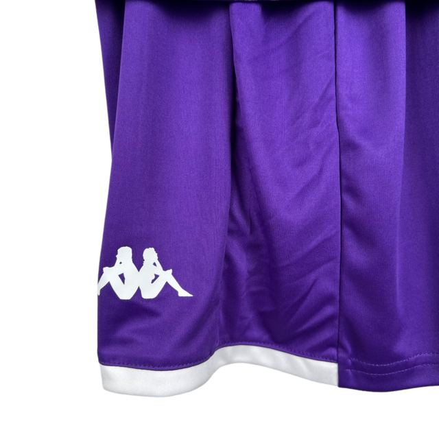 Kit Infantil Fiorentina I Kappa 23/24 - Roxo com detalhes em branco