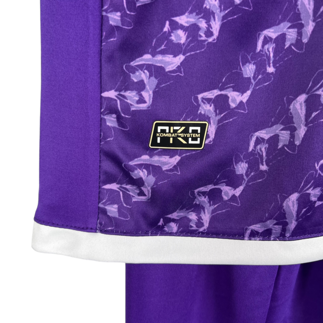 Kit Infantil Fiorentina I Kappa 23/24 - Roxo com detalhes em branco