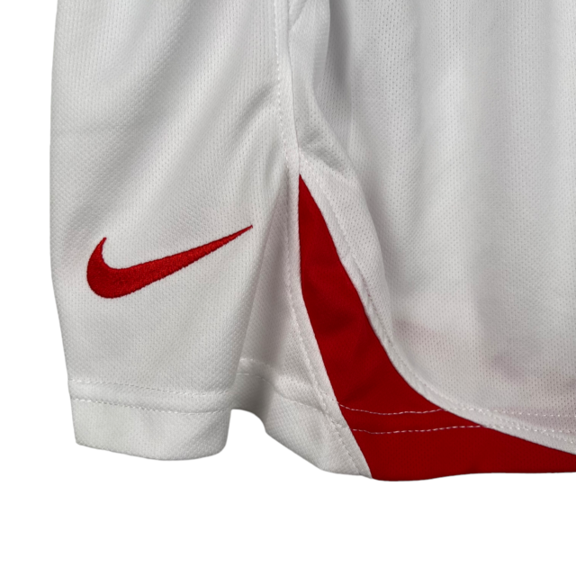 Kit Infantil Red Bull Leipzig I 23/24 - Nike - Branco com detalhes em vermelho