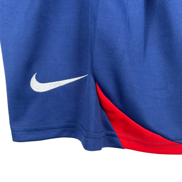 Kit Infantil Red Bull Leipzig II 23/24 - Nike - Azul com detalhes em vermelho