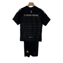 Kit Infantil Bayern de Munique Goleiro Adidas 23/24 - Preto com detalhes em branco