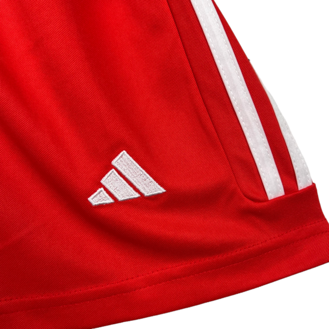 Kit Infantil Universidad do Chile II Adidas 23/24 - Vermelho com detalhes em azul