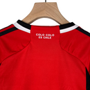 Kit Infantil Colo Colo II Adidas 23/24 - Vermelho com detalhes em preto e branco