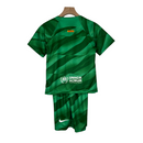 Kit Infantil Barcelona Goleiro Nike 23/24 - Verde com detalhes em branco