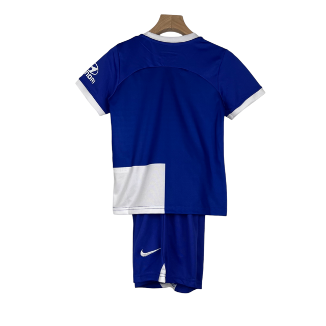 Kit Infantil Atlético de Madrid Edição Especial Nike 23/24 - Azul com detalhes em branco
