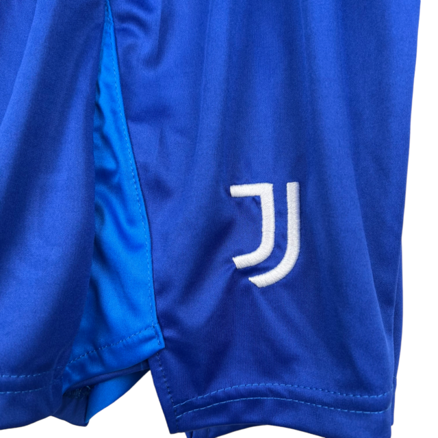 Kit Infantil Juventus Goleiro Adidas 23/24 - Azul com detalhes em branco