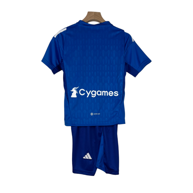 Kit Infantil Juventus Goleiro Adidas 23/24 - Azul com detalhes em branco