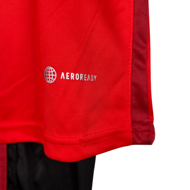 Kit Infantil Osasuna Edição Especial Copa do Rey Adidas 23/24 - Vermelho com detalhes em azul