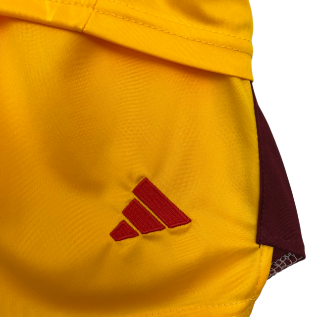 Kit Infantil Colo Colo Goleiro Adidas 23/24 - Amarelo com detalhes em vermelho