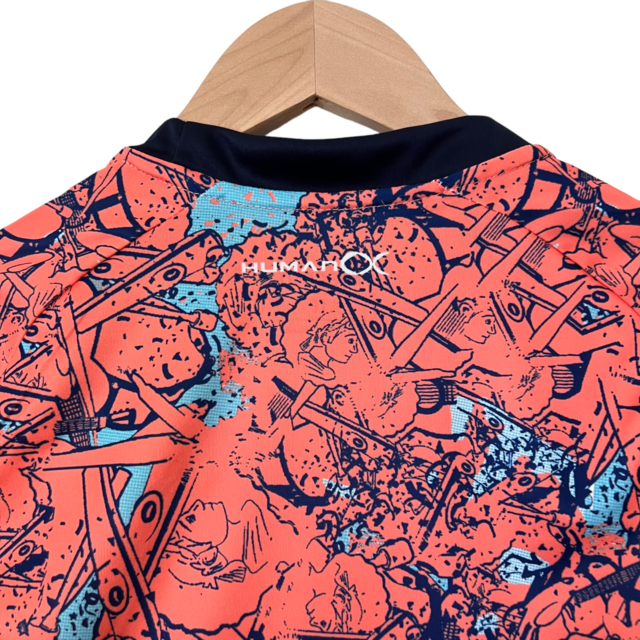 Kit Infantil Cadiz Edição Especial Macron 23/24 - Laranja com detalhes em azul e branco