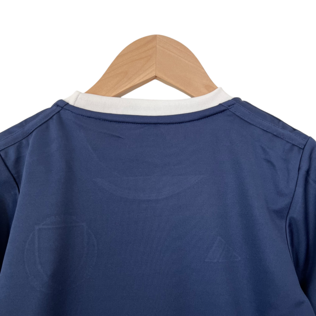 Kit Infantil Escócia Edição Especial Aniversario 150 anos Adidas 23/24 - Azul com detalhes em branco