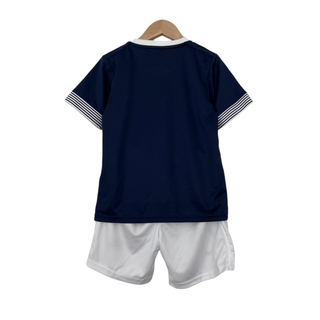 Kit Infantil Escócia Edição Especial Aniversario 150 anos Adidas 23/24 - Azul com detalhes em branco