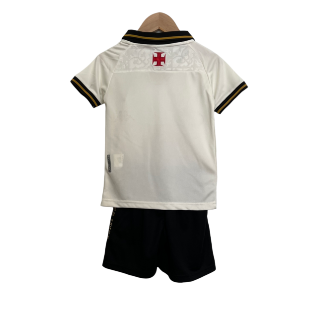 Kit Infantil Vasco II Kappa 22/23 - Branco com detalhes em dourado e preto