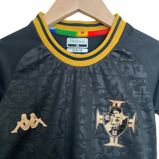 Kit Infantil Vasco Edição Especial Kappa 22/23 - Preto com detalhes em dourado