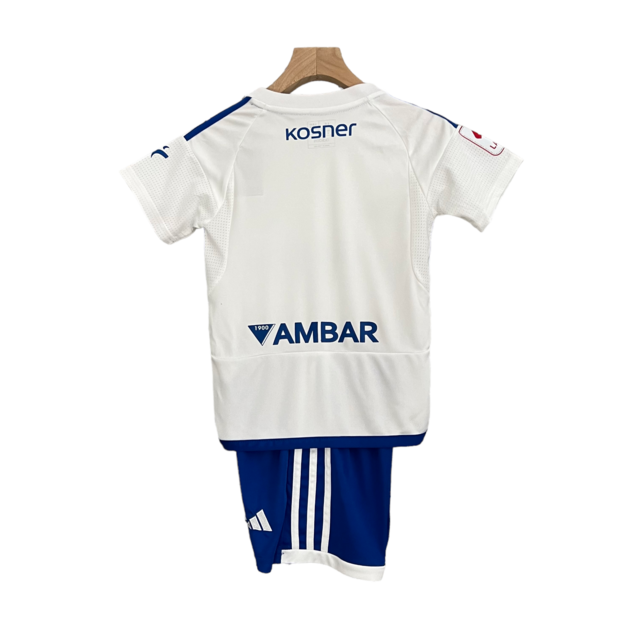 Kit Infantil Zaragoza I Adidas 23/24 - Branco com detalhes em azul