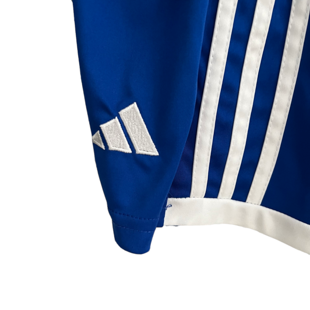 Kit Infantil Zaragoza I Adidas 23/24 - Branco com detalhes em azul