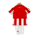Kit Infantil Sporting Gijon I Puma 23/24 - Branco e vermelho com detalhes em preto