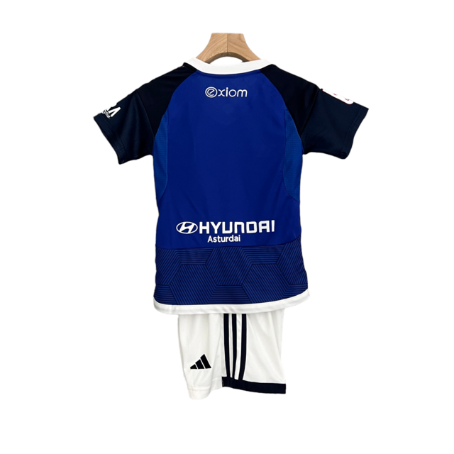 Kit Infantil Oviedo I Adidas 23/24 - Azul com detalhes em branco e preto