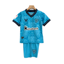 Kit Infantil Atlético de Bilbao II Castore 23/24 - Azul com detalhes em preto e branco