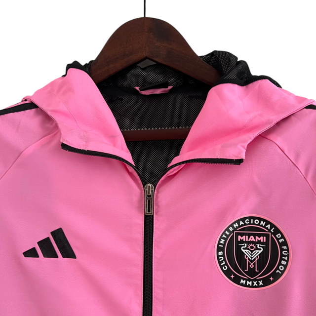 Jaqueta Corta-Vento Inter Miami 23/24 Masculina Adidas - Rosa e preta