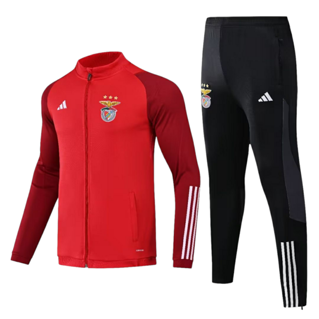 Conjunto Benfica 23/24 - Masculino Adidas - Vermelho com detalhes em branco e amarelo