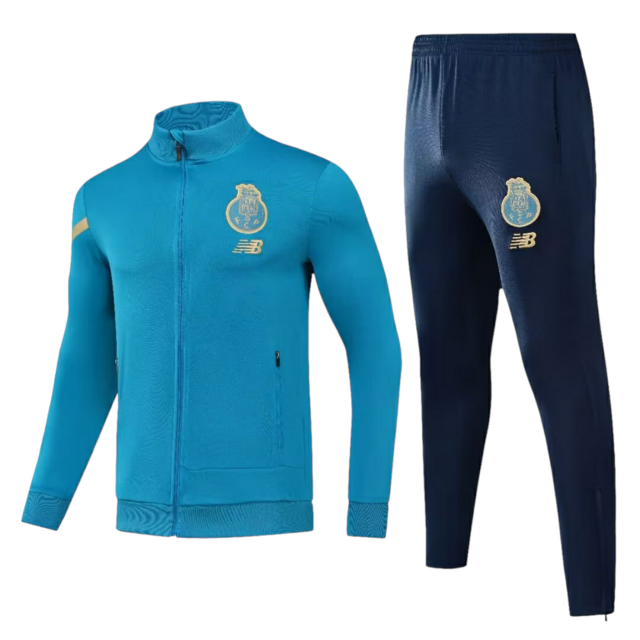 Conjunto Porto 23/24 Masculino New Balance - Azul com detalhes em dourado