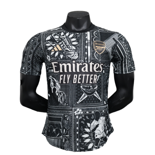 Camisa Arsenal Edição Especial 23/24 - Jogador Adidas Masculina - Preta com detalhes em branco