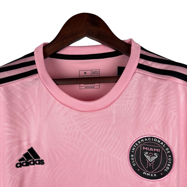 Camisa Inter Miami I 23/24 - Torcedor Adidas Masculina - Rosa com detalhes em preto