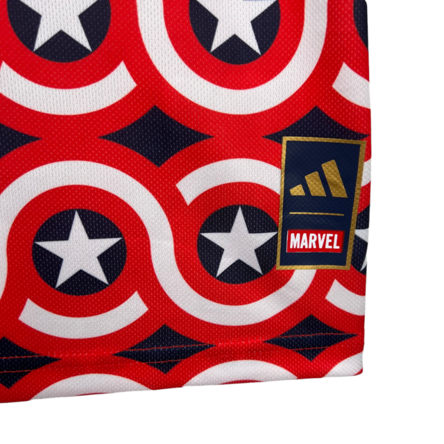 Camisa Inter Miami Edição Especial Marvel 23/24 - Torcedor Adidas Masculina - Azul com detalhes em vermelho e branco