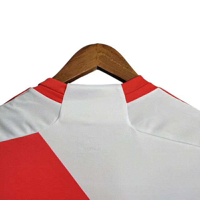 Camisa Seleção Peru I 23/24 - Torcedor Adidas Masculina - Branca com detalhes em vermelho
