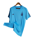 Camisa Seleção Argentina Treino 23/24 - Torcedor Adidas Masculina - Azul com detalhes em branco e roxo