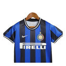 Kit Infantil Retrô Inter de Milão I 2009/2010 - Nike - Azul com detalhes em preto e branco