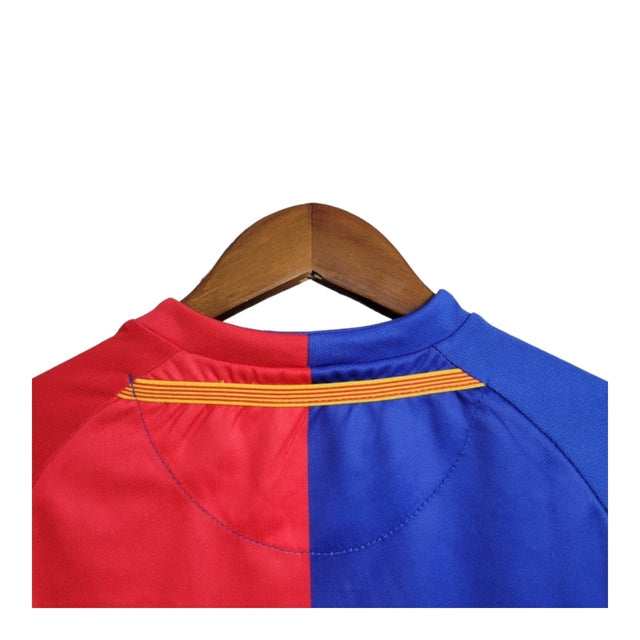 Kit Infantil Retrô Barcelona I 2008/2009 - Nike - Azul e vermelho com detalhes em amarelo