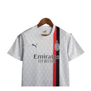 Kit Infantil AC Milan II 23/24 - Puma - Branco com detalhes em vermelho e preto