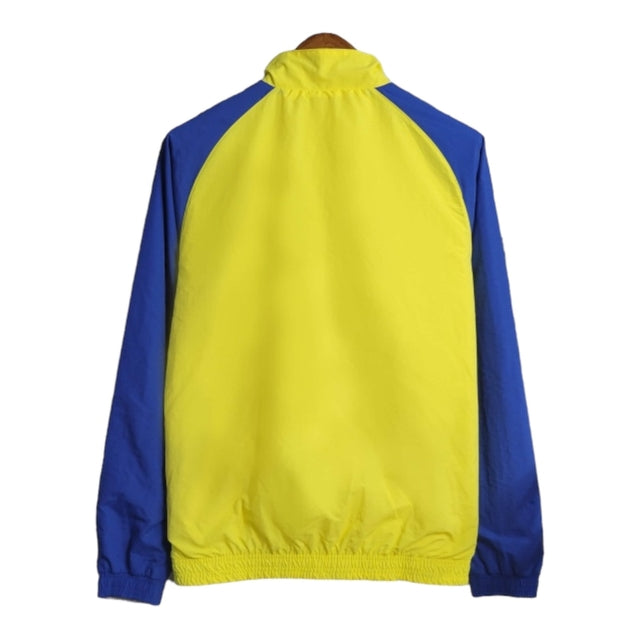 Jaqueta Corta-Vento Al-Nassr 23/24 dupla face - Masculina Dunes - Amarela com detalhes em azul