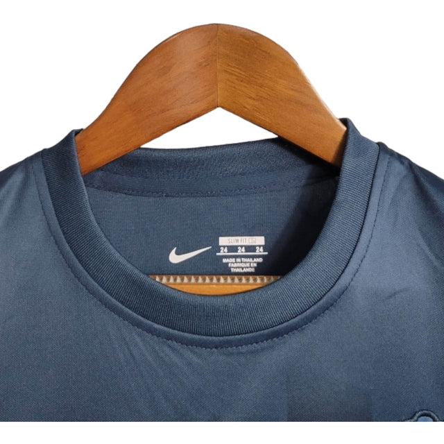 Kit Infantil Al-Nassr I Nike 23/24 - Azul com detalhes em dourado