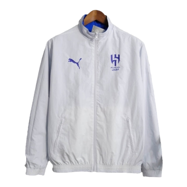 Jaqueta Corta-Vento Al-Hilal 23/24 dupla face - Masculina Puma - Azul e branca