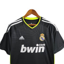 Camisa Retrô Real Madrid II 10/11 - Masculina Adidas - Preta com detalhes em branco e verde limão