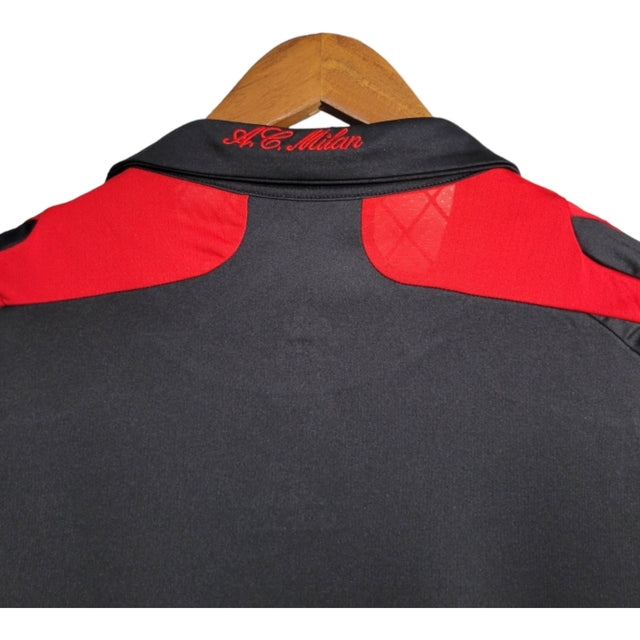 Camisa Retrô AC Milan II 2007/2008 - Masculina Adidas - Preta com detalhes em vermelho