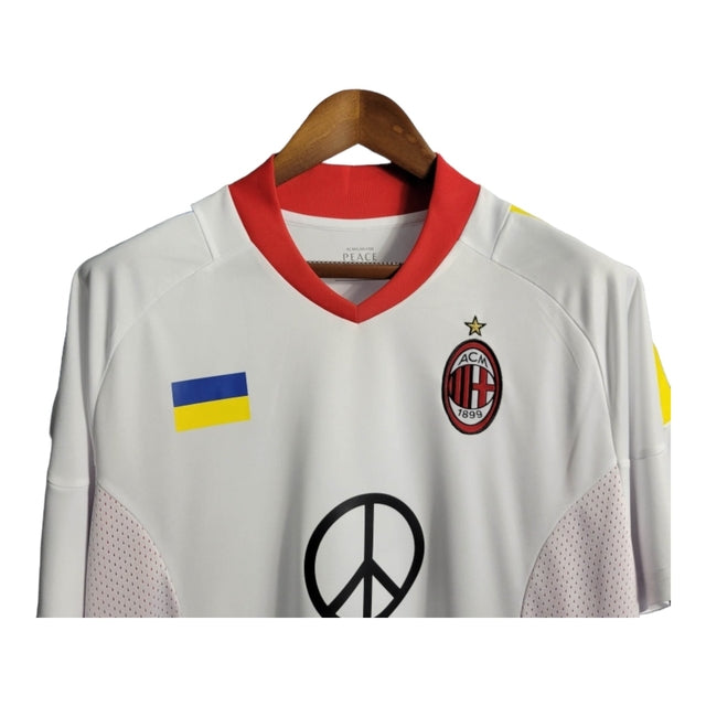 Camisa Retrô AC Milan II 2002/2003 - Masculina Adidas - Branca com detalhes em vermelho e amarelo