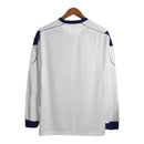 Camisa Retrô Manchester United II 1999/2000 manga longa - Umbro Masculina - Branca com detalhes em azul