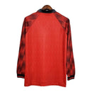 Camisa Retrô Manchester United I 1996 manga longa - Masculina Nike - Vermelha com detalhes em preto