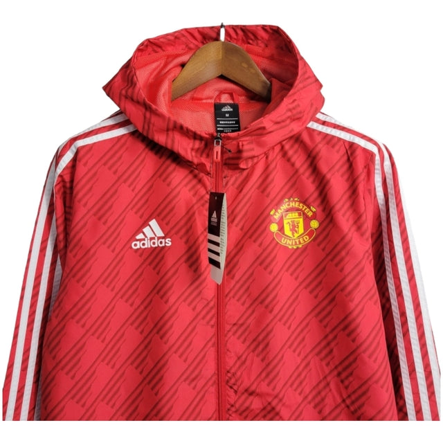 Jaqueta Corta-Vento Manchester United 23/24 - Masculina Adidas - Vermelha