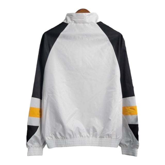 Jaqueta Corta-Vento Arsenal 23/24 - Branca com detalhes em preto e amarelo