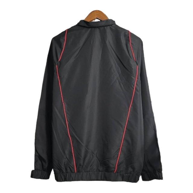 Jaqueta Corta-Vento Arsenal 23/24 - Preta com detalhes em branco e vermelho