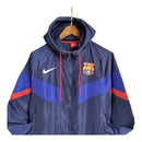 Jaqueta Corta-Vento Barcelona 23/24 - Azul com detalhes em vermelho