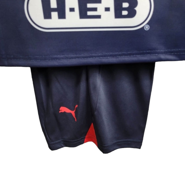 Kit infantil Monterrey do México 23/24 - Azul com detalhes em branco