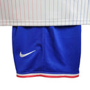 Kit Infantil Seleção da França II 24/25 - Nike - Branco com detalhes em azul e vermelho