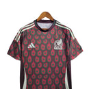 Camisa Seleção do México I 24/25 -  Adidas Feminina - Vinho com detalhes em vermelho e verde