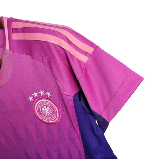 Camisa Seleção da Alemanha II 24/25 -  Adidas Feminina - Rosa com detalhes em roxo